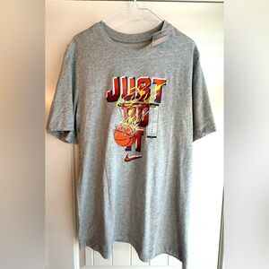 Nike Gray T-Shirt “ Just Do It” Basketball NWT